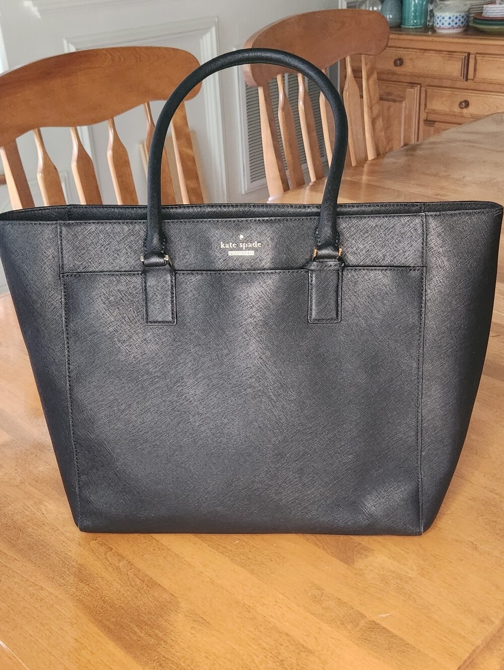 Kate Spade Cameron Laptop Black Saffiano Leather Tote